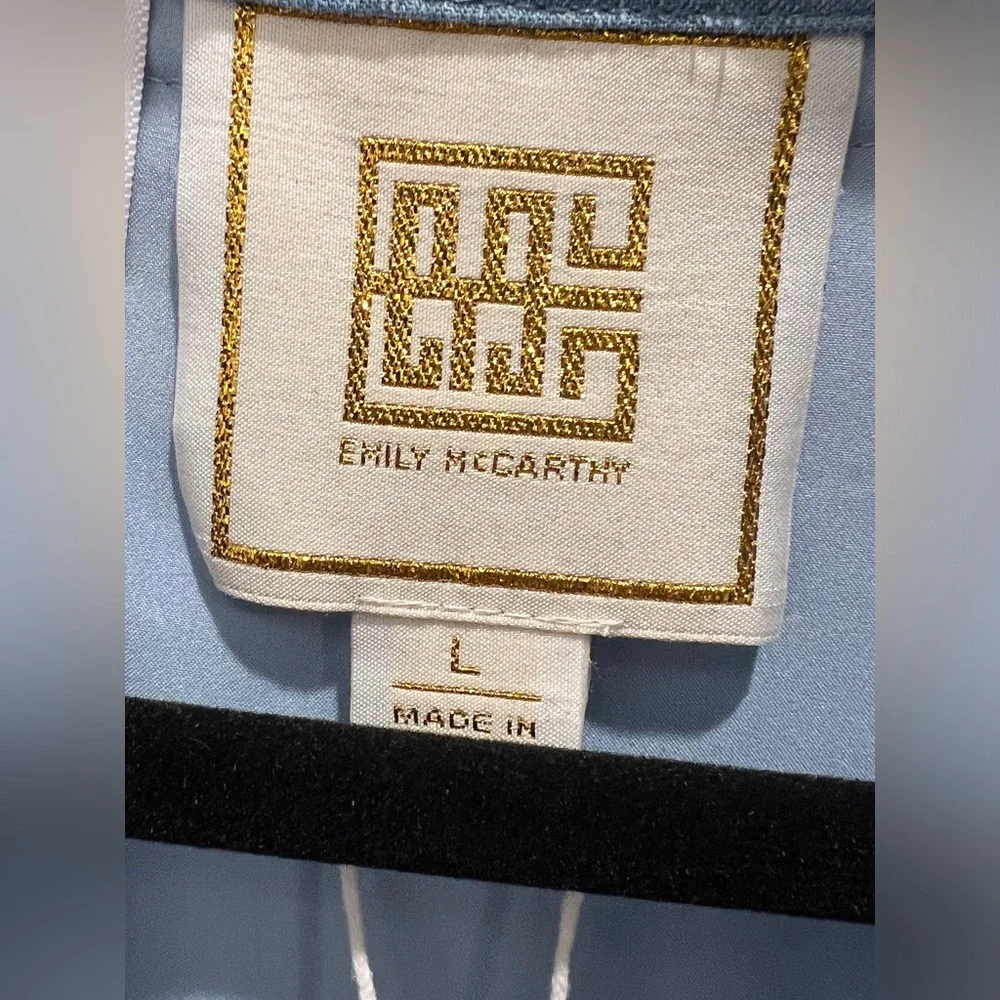 Emily McCarthy Denim woman’s dress Large NEW Blue Puff Sleeve Dress - Picture 6 of 11